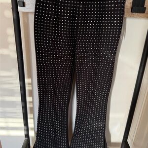 Alice Blue Black Trousers with White Dots